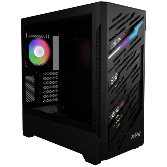 XPG Starker Air BTF STARKERAIRBTFMTA-BKCWW Siyah E-ATX Mid-Tower Kasa - 4x ARGB Fan, USB 3.2, Temperli Cam, Oyuncu Kasas