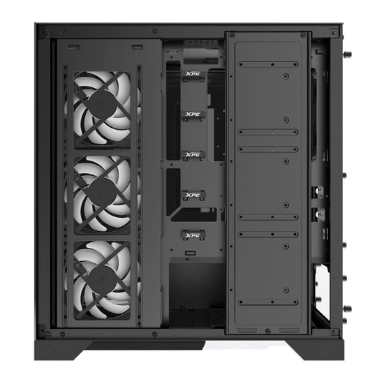 XPG Invader X INVADERXMT-BKCWW Siyah ATX Mid-Tower Kasa - 5x ARGB Fan, USB 3.2 Type-C, Temperli Cam, Oyuncu Kasası
