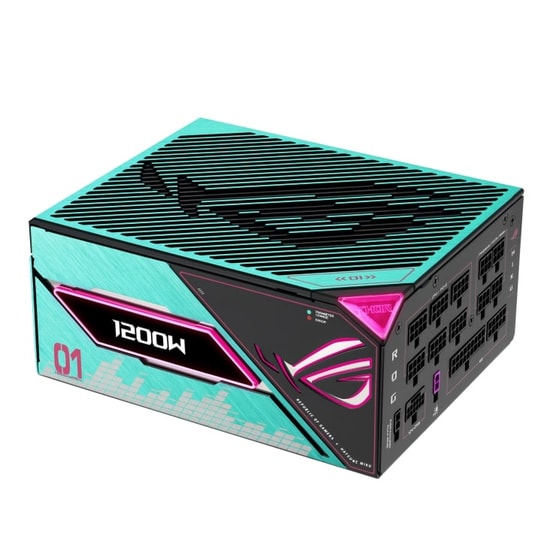 ASUS ROG Thor 1200P3 Miku Platinum III 1200W Güç Kaynağı - 80+ Platinum, ATX 3.1, PCIe 5.1, OLED Ekran, Tam Modüler