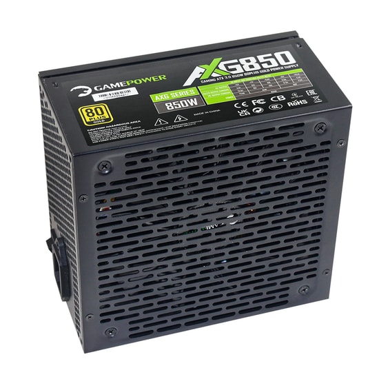 Gamepower AXG-850 850W 80+ Gold Full Modüler Güç Kaynağı - ATX 3.0, PCIe 5.0, 140mm Fan, Japon Kapasitörlü PSU