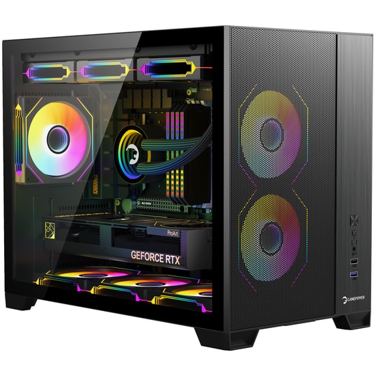 Gamepower Warcry Ronin 850W Gaming Kasa (WARCRY-RONIN-850W-BRONZE-GP) - 3xARGB Fan, 80+ Bronze, Micro-ATX, Siyah
