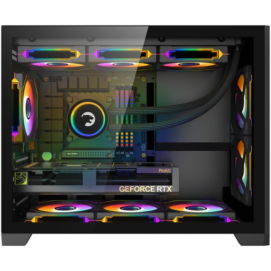 Gamepower Warcry Ronin (WARCRY-RONIN-750W-BRONZE-GP) Gaming Kasa - 750W 80+ Bronze, 3xARGB Fan, Micro-ATX, Siyah