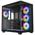 James Donkey STARK-S801-650W-BLACK Gaming Kasa - 650W 80+ Bronze, 7x ARGB Fan, Çift Temperli Cam, ATX Siyah Oyuncu Kasas