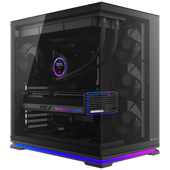 Gamepower Warcry Selsei 650W (WARCRY-SELSEI-650W-SIYAH-GP) Gaming Kasa - 4xARGB Fan, 80+ Bronze, Temperli Cam, ATX, Siya