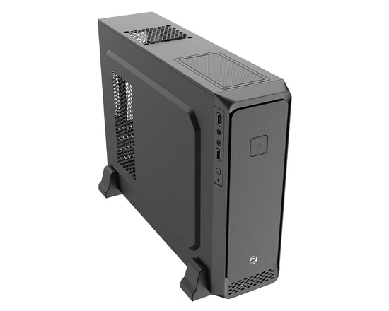 Frisby FC-S6060B 300W Slim mATX Siyah Bilgisayar Kasası - Micro ATX, 300W PSU, 2xUSB, 2x2.5" SSD, 2x3.5" HDD Yuva, Fansı