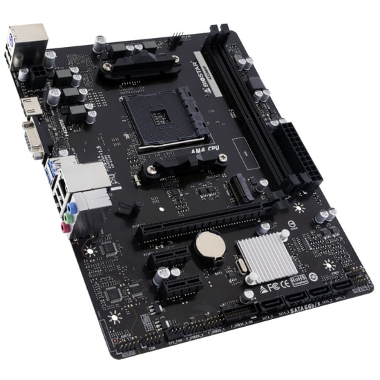 Biostar A520MHP 2.0 AM4 DDR4 Ana Kart - 4400MHz, M.2 SSD, HDMI, VGA, 64GB RAM, 2xDIMM, SATA 3, Micro ATX Anakart