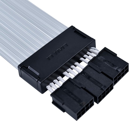 Lian Li Strimer Wireless 3x8P RGB Uzatma Kablosu (G89.PW12-1W.00) - ARGB GPU 3x8-Pin V2 Sleeved Kablo - Beyaz