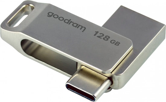 Goodram ODA3 128GB Silver USB 3.2 Gen1 OTG Flash Bellek (ODA3-1280SOR11) - 60MB/s Okuma, 20MB/s Yazma, Mini Metal Kasa