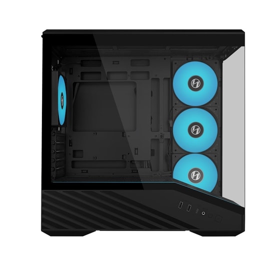 Lian Li Vector V100RMIX Siyah (G99.V100RMIX.00) Mini-Tower Kasa - 4x ARGB Fan, mATX/ITX, Temperli Cam, Type-C, USB 3.1