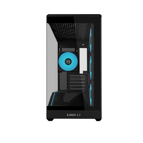 Lian Li Vector V100RMIX Siyah (G99.V100RMIX.00) Mini-Tower Kasa - 4x ARGB Fan, mATX/ITX, Temperli Cam, Type-C, USB 3.1