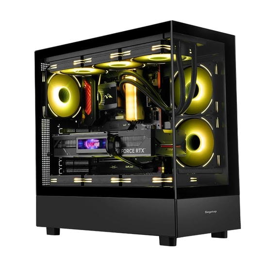 Segotep Endura Pro+ Siyah 750W 80+ Bronze PCIE 5.1 Midi Tower Kasa (ENDURA-PRO-750W-SIYAH) - E-ATX, 6x ARGB Fan, 750W PS