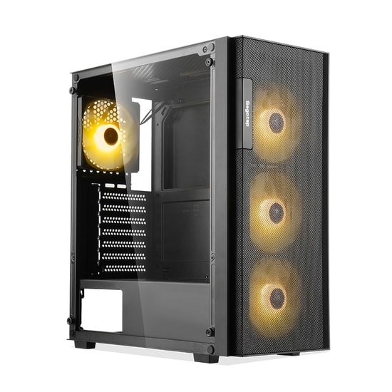 Segotep Axe 5 Siyah 750W 80+ Bronze PCIE 5.1 Midi Tower Kasa (AXE-5-750W-SIYAH) - 4x Rainbow Fan, ATX, Toz Filtresi