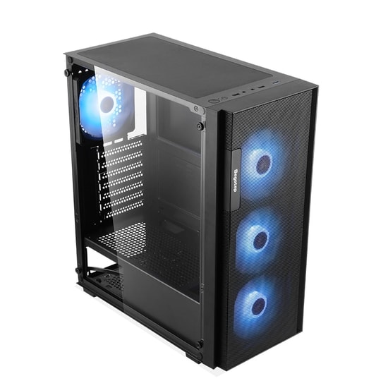 Segotep Axe 5 Siyah 750W 80+ Bronze PCIE 5.1 Midi Tower Kasa (AXE-5-750W-SIYAH) - 4x Rainbow Fan, ATX, Toz Filtresi