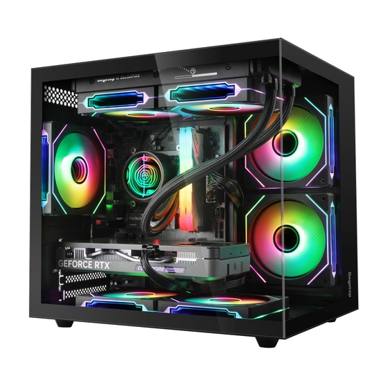 Segotep Brave W1 Siyah 750W 80+ Bronze PCIE 5.0 Midi Tower Kasa (BRAVE-W1-750W-SIYAH) - 3x ARGB Fan, mATX, Toz Filtresi