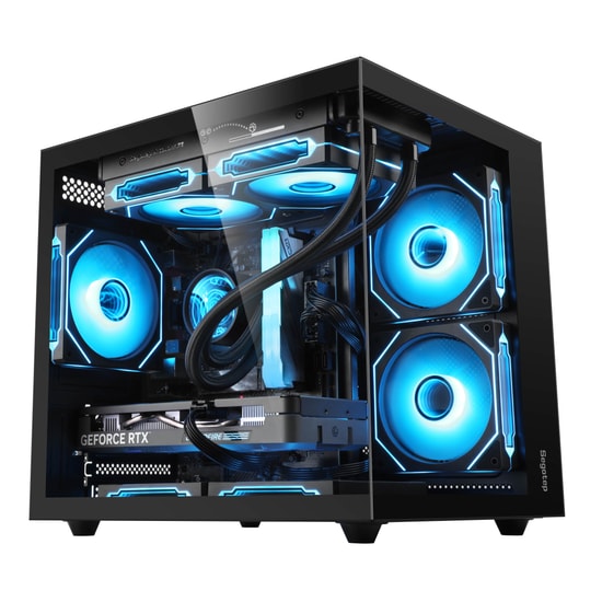 Segotep Brave W1 Siyah 750W 80+ Bronze PCIE 5.0 Midi Tower Kasa (BRAVE-W1-750W-SIYAH) - 3x ARGB Fan, mATX, Toz Filtresi