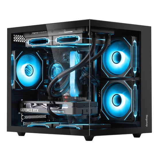 Segotep Brave W1 Siyah 750W 80+ Bronze PCIE 5.0 Midi Tower Kasa (BRAVE-W1-750W-SIYAH) - 3x ARGB Fan, mATX, Toz Filtresi