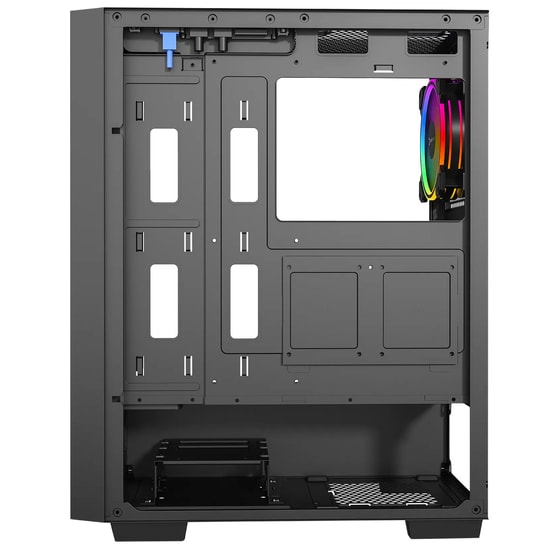 Gamepower Flex (FLEX-650W-SIYAH-GP) Gaming Kasa - 650W 80+ Bronze, 4x120mm ARGB Fan, Temperli Cam, ATX Mesh, Siyah