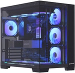 Gamepower Warcry Pulse 750W (WARCRY-PULSE-750W-SIYAH-GP) Gaming Kasa - 4x120mm ARGB Fan, 80+ Bronze, Temperli Cam, ATX