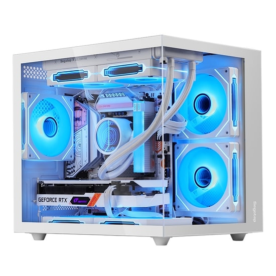 Segotep Brave W1 Beyaz 650W 80+ Midi Tower Kasa (BRAVE-W1-650W-BEYAZ) - mATX, 3x ARGB Fan, 650W PSU, Gaming Kasa