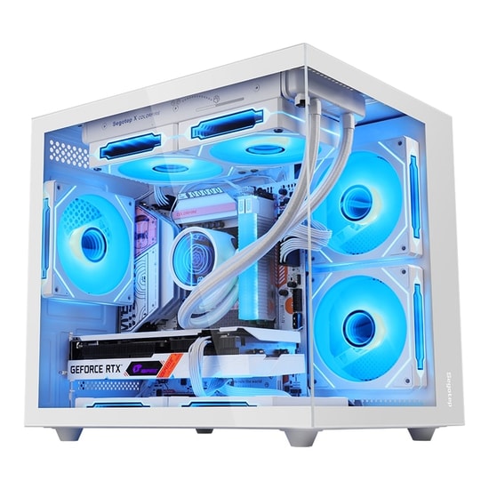 Segotep Brave W1 Beyaz 650W 80+ Midi Tower Kasa (BRAVE-W1-650W-BEYAZ) - mATX, 3x ARGB Fan, 650W PSU, Gaming Kasa