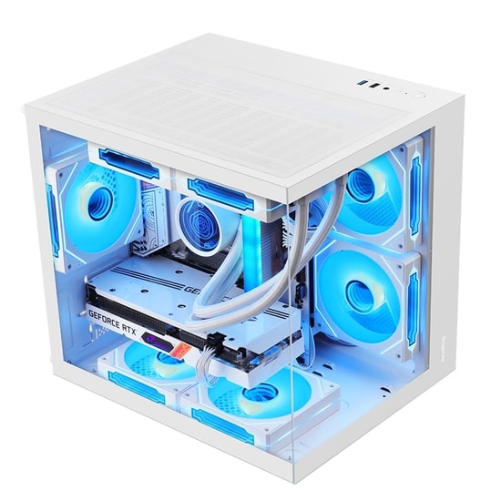 Segotep Brave W1 Beyaz 650W 80+ Midi Tower Kasa (BRAVE-W1-650W-BEYAZ) - mATX, 3x ARGB Fan, 650W PSU, Gaming Kasa