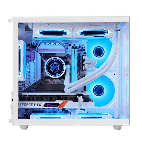 Segotep Brave W1 Beyaz 650W 80+ Midi Tower Kasa (BRAVE-W1-650W-BEYAZ) - mATX, 3x ARGB Fan, 650W PSU, Gaming Kasa
