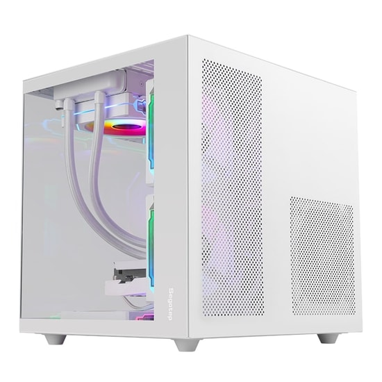 Segotep Brave W1 Beyaz 650W 80+ Midi Tower Kasa (BRAVE-W1-650W-BEYAZ) - mATX, 3x ARGB Fan, 650W PSU, Gaming Kasa