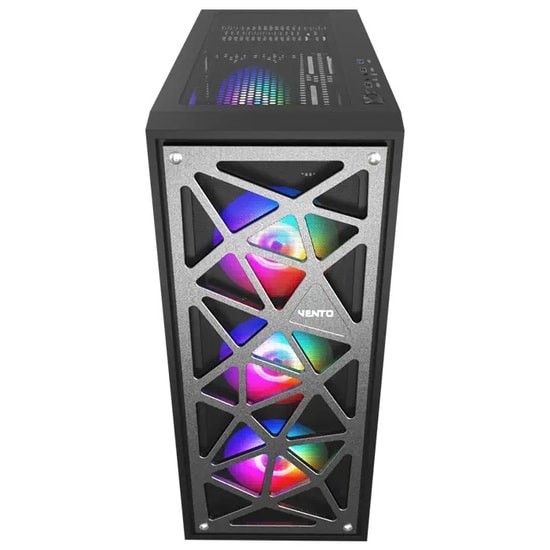 Vento VG12AL 750W GEN5 E-ATX Oyuncu Kasası - 80+ Bronz, 4x120mm RGB Fan, Temperli Cam, Mesh Panel, Mid Tower Siyah