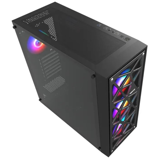 Vento VG12AL 750W GEN5 E-ATX Oyuncu Kasası - 80+ Bronz, 4x120mm RGB Fan, Temperli Cam, Mesh Panel, Mid Tower Siyah