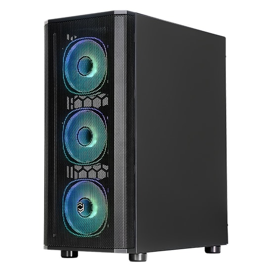 Frisby CM-105 650W 80+ ARGB Fanlı Siyah Mesh Gaming Kasa - ATX, 4x120mm Fan, Temperli Cam, 650W PSU, Mid Tower