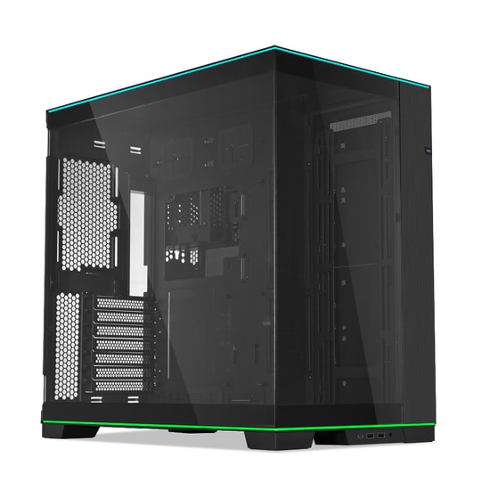 Lian Li O11 Dynamic Evo RGB Siyah E-ATX Mid-Tower Kasa (G99.O11DERGBX.00) - RGB Şerit, Temperli Cam, Fansız, Alüminyum