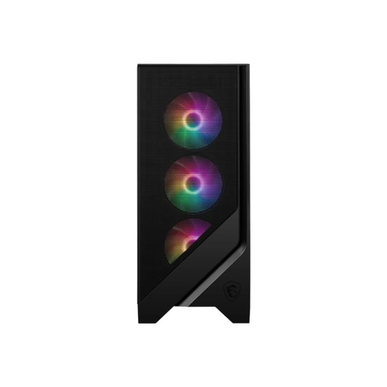 MSI MAG FORGE M120A AIRFLOW Micro ATX Gaming Kasa - 6x120mm Auto RGB Fan, Temperli Cam, Mesh Ön Panel, Siyah