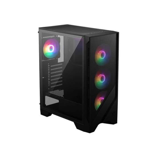 MSI MAG FORGE M120A AIRFLOW Micro ATX Gaming Kasa - 6x120mm Auto RGB Fan, Temperli Cam, Mesh Ön Panel, Siyah
