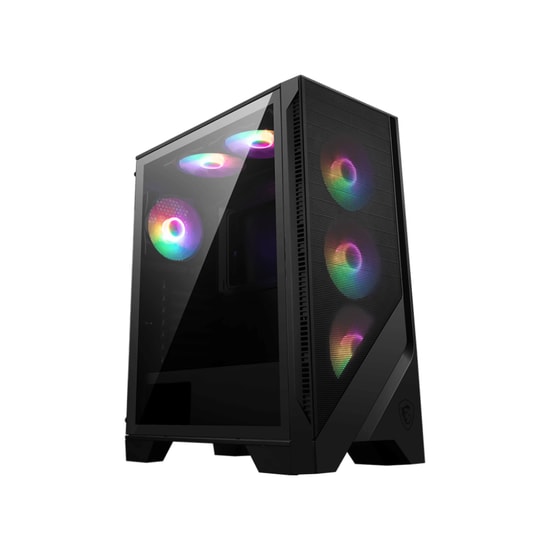 MSI MAG FORGE M120A AIRFLOW Micro ATX Gaming Kasa - 6x120mm Auto RGB Fan, Temperli Cam, Mesh Ön Panel, Siyah