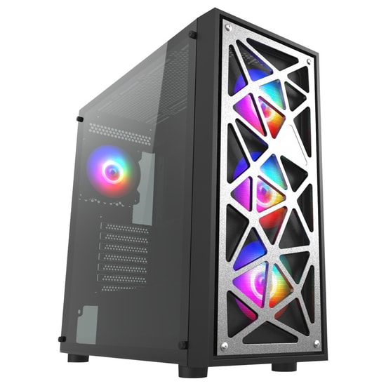 Vento VG12AL 850W GEN5 E-ATX Oyuncu Kasası - 80+ Bronz, 4xRGB Fan, Temperli Cam, Mesh Panel, USB 3.0, Mid Tower Siyah