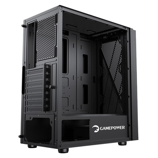 Gamepower Ravadin RAVADIN-500W-SIYAH-GP 500W Gaming Kasa - ATX, 3x ARGB Infinity Fan, Temperli Cam, 80+ Bronze PSU, Siya