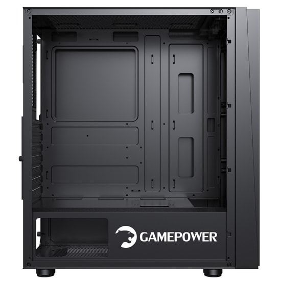 Gamepower Ravadin RAVADIN-500W-SIYAH-GP 500W Gaming Kasa - ATX, 3x ARGB Infinity Fan, Temperli Cam, 80+ Bronze PSU, Siya