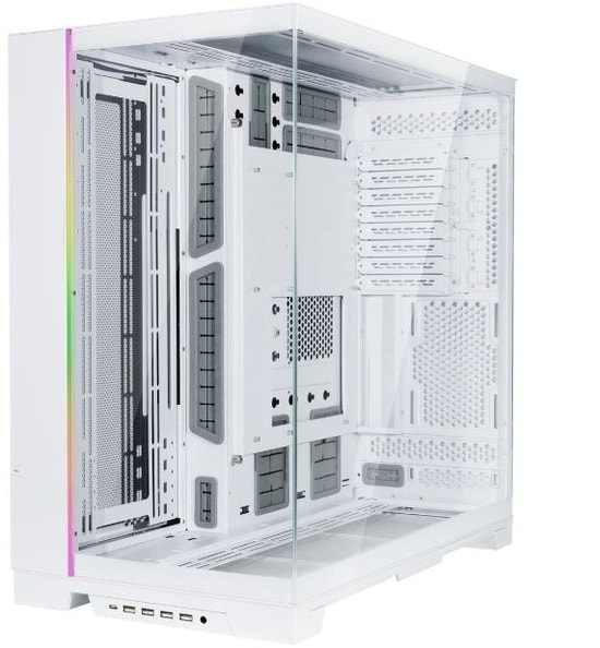 Lian Li O11 Dynamic Evo XL Beyaz Full-Tower Kasa (G99.O11DEXL-W.00) - E-ATX, Fansız, Alüminyum, Temperli Cam, USB-C