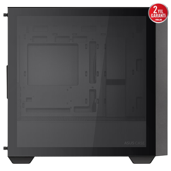 Asus A21 Siyah mATX Bilgisayar Kasası (A21-SIYAH-MIDT-MESH) - Temperli Cam, Mesh Panel, USB 3.0, Fansız, Mid Tower