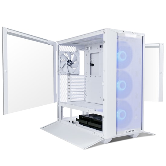 Lian Li Lancool III Beyaz (G99.LAN3RW.00) E-ATX Mid-Tower Kasa - ARGB 4x140mm PWM Fan, Temperli Cam, Mesh Panel