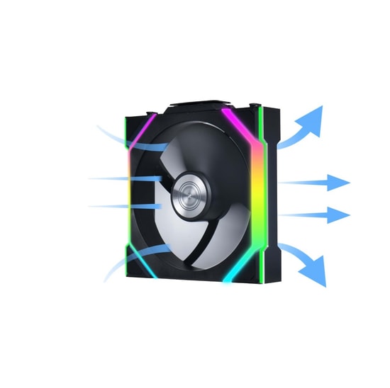 Lian Li UNI FAN SL Wireless Siyah Kasa Fanı (G99.12SL1W3B.00) - 3'lü Paket, 120mm, 2000 RPM, 64 CFM, PWM, ARGB