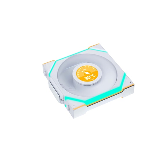 Lian Li UNI FAN SL Wireless LCD Beyaz Kasa Fanı (G99.12SLLCD1W1W.00) - 120mm, ARGB, 1.6 inç LCD, 1900 RPM, PWM, 2.4GHz