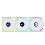 Lian Li UNI FAN SL Wireless LCD Beyaz Kasa Fanı (G99.12SLLCD1W3W.00) - 3'lü Paket, 120mm, ARGB, 1900 RPM, PWM
