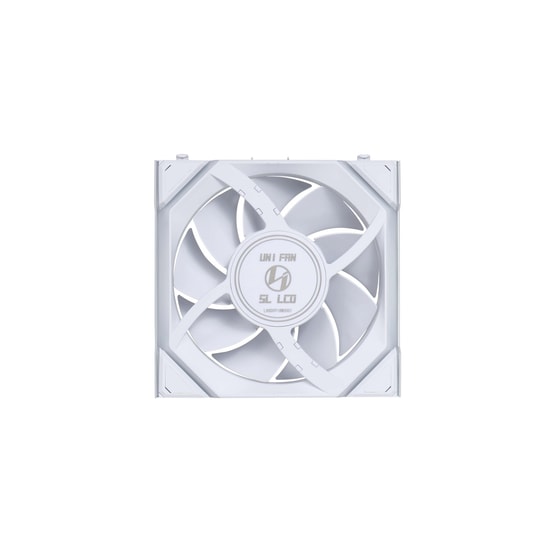 Lian Li UNI FAN SL Wireless LCD Beyaz Kasa Fanı (G99.12SLLCD1W3W.00) - 3'lü Paket, 120mm, ARGB, 1900 RPM, PWM