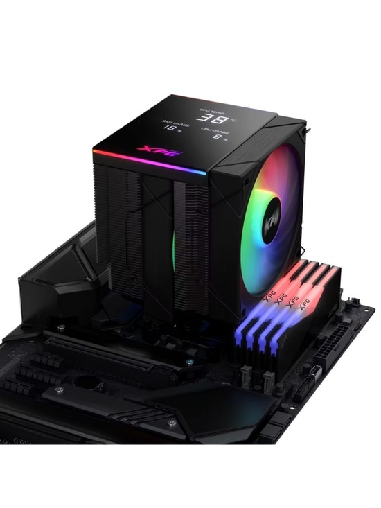 XPG Maestro Plus 62DA ARGB İşlemci Hava Soğutucu (MAESTROPLUS62DA-BKCWW) - 250W TDP, 120mm PWM Fan, AM5/LGA1851 Uyumlu