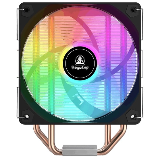 Segotep FI4 Siyah İşlemci Hava Soğutucu (FI4-SIYAH-120MM-HAVA-SOGUTUCU) - 120mm PWM ARGB Fan, 4 Isı Borusu, AM5/LGA1700
