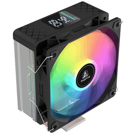 Segotep FI4 Siyah İşlemci Hava Soğutucu (FI4-SIYAH-120MM-HAVA-SOGUTUCU) - 120mm PWM ARGB Fan, 4 Isı Borusu, AM5/LGA1700