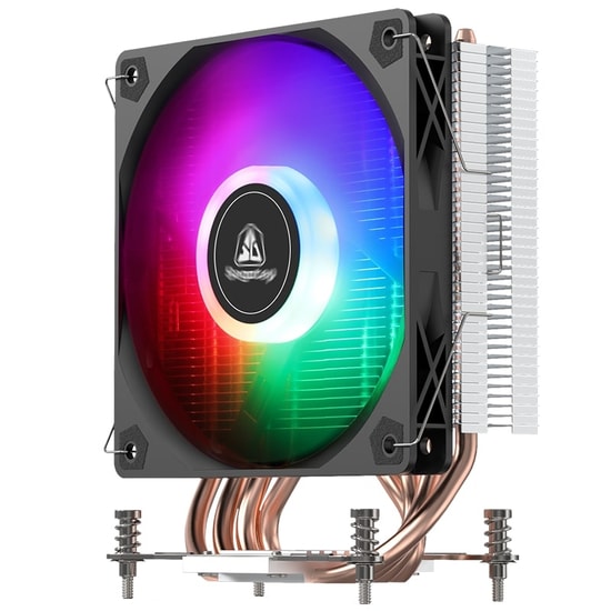 Segotep K4A Siyah İşlemci Hava Soğutucu (K4A-SIYAH-AM4-AM5-BULK) - 120mm Fan, AMD AM4/AM5 Uyumlu, LED Işıklı, Bulk