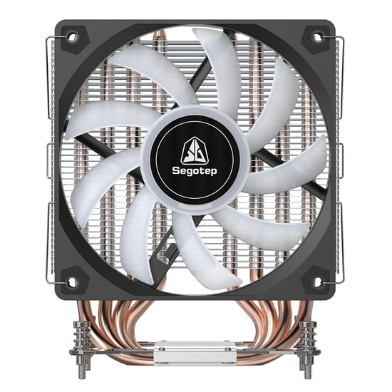 Segotep K4A Siyah İşlemci Hava Soğutucu (K4A-SIYAH-AM4-AM5-BULK) - 120mm Fan, AMD AM4/AM5 Uyumlu, LED Işıklı, Bulk