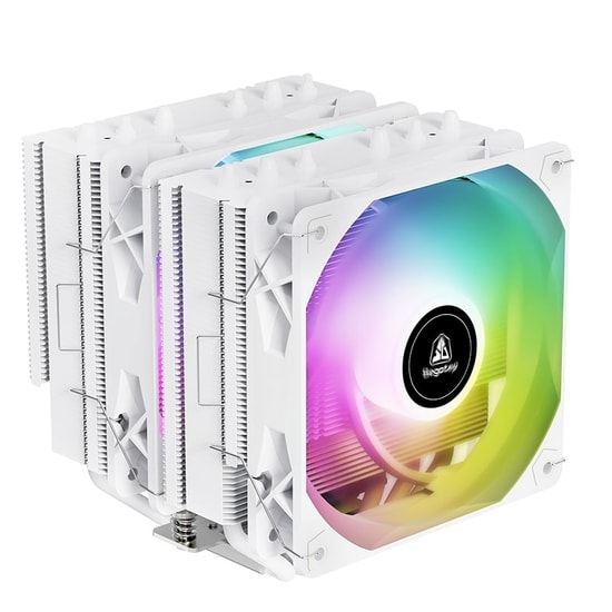 Segotep FZ6 Pro Beyaz 2x120mm İşlemci Hava Soğutucu (FZ6-PRO-BEYAZ-2X120MM-ARGB-HAVA-SOGUTUCU) - 260W TDP, AM5/LGA 1700